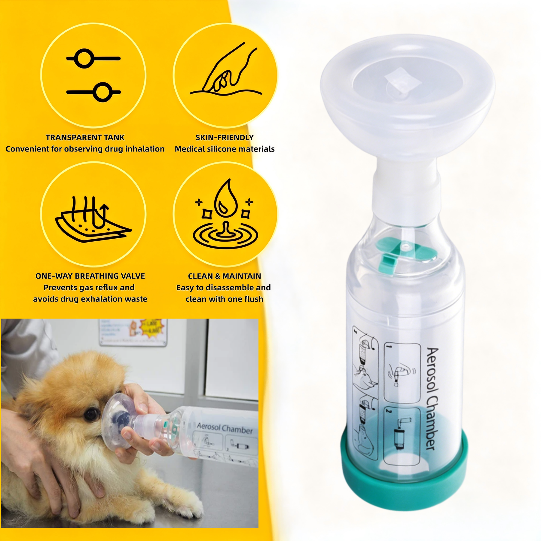 ¿Qué es una cámara de aerosol veterinaria?
