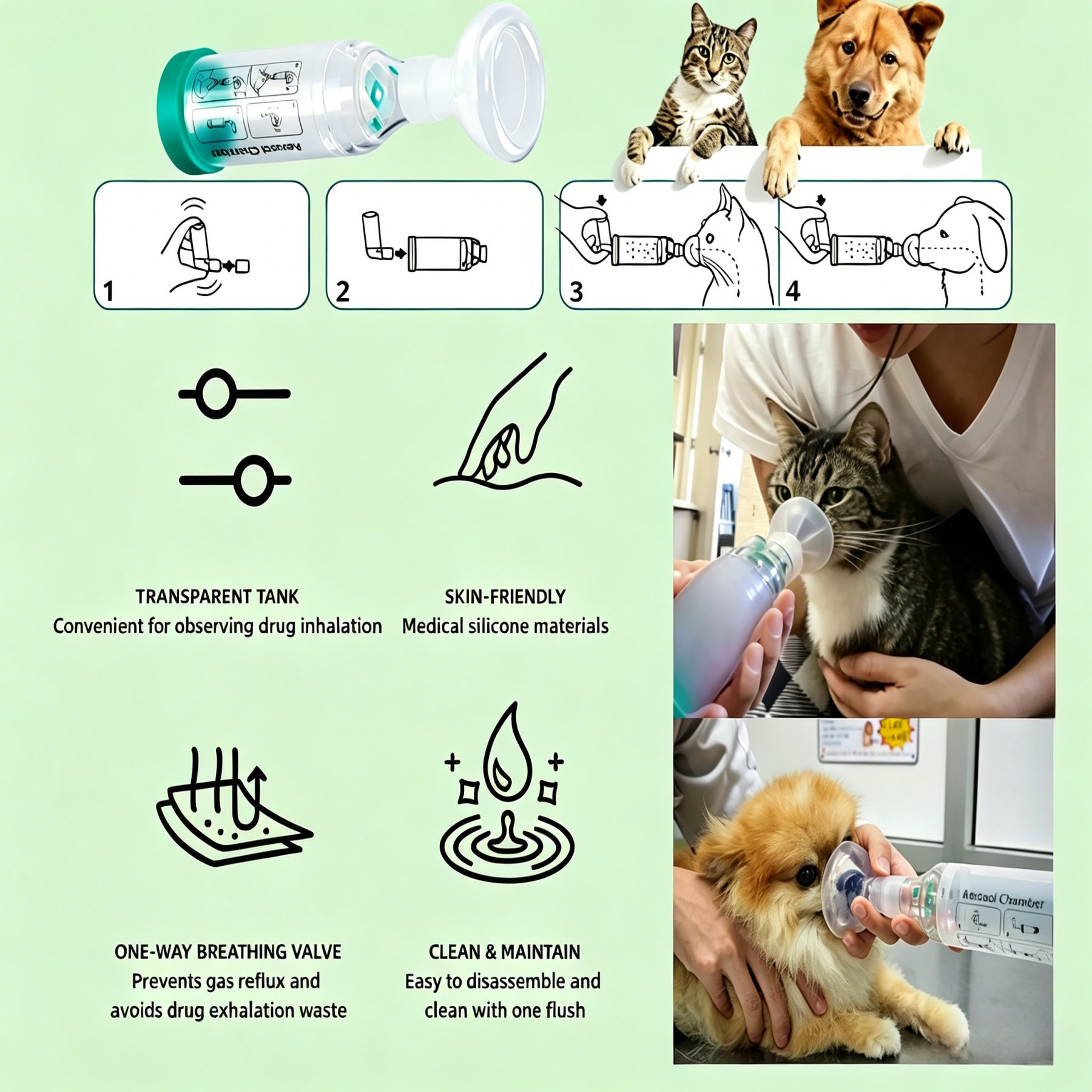 Nuestra empresa ha iniciado la producción en masa de cámaras de aerosol veterinarias y recibimos pedidos continuos de los mercados nacionales y extranjeros.