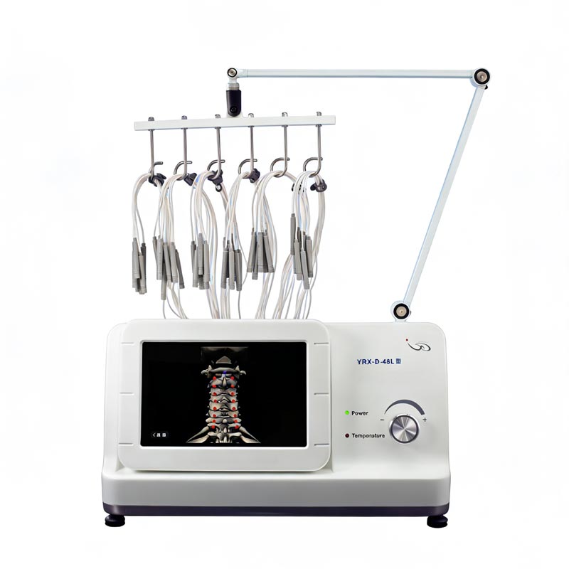 Instrumento de terapia de conducción térmica con aguja de plata